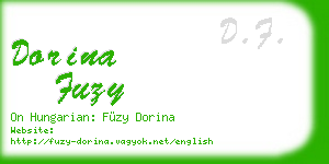 dorina fuzy business card