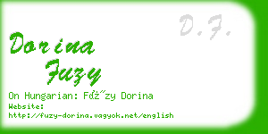 dorina fuzy business card